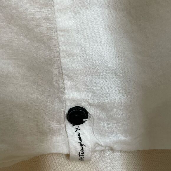 One X One Teaspoon White/Black Button Down Shirt Relaxed Fit S - Picture 5 of 7
